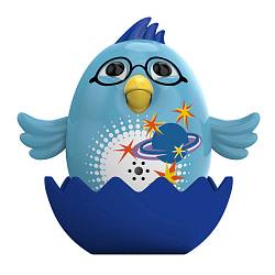 Интерактивная игрушка - Цыпленок с кольцом, голубой (Silverlit, 88280-5) - миниатюра